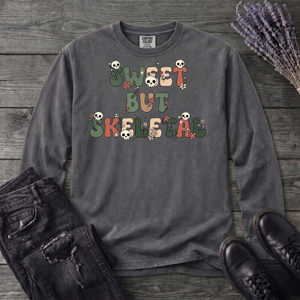 Sweet But Skeletal Long Sleeve T-Shirt