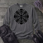 skeleton mandala Long Sleeve T-Shirt