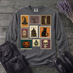 Halloween Stamps Collage Long Sleeve T-Shirt