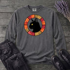 Black Cat Autumn Medallion Long Sleeve T-Shirt