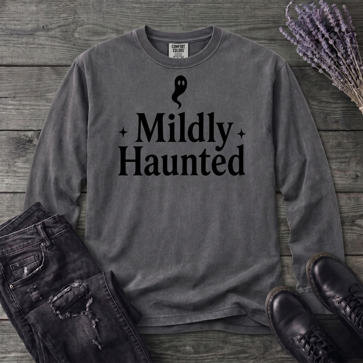 Mildly Haunted Long Sleeve T-Shirt