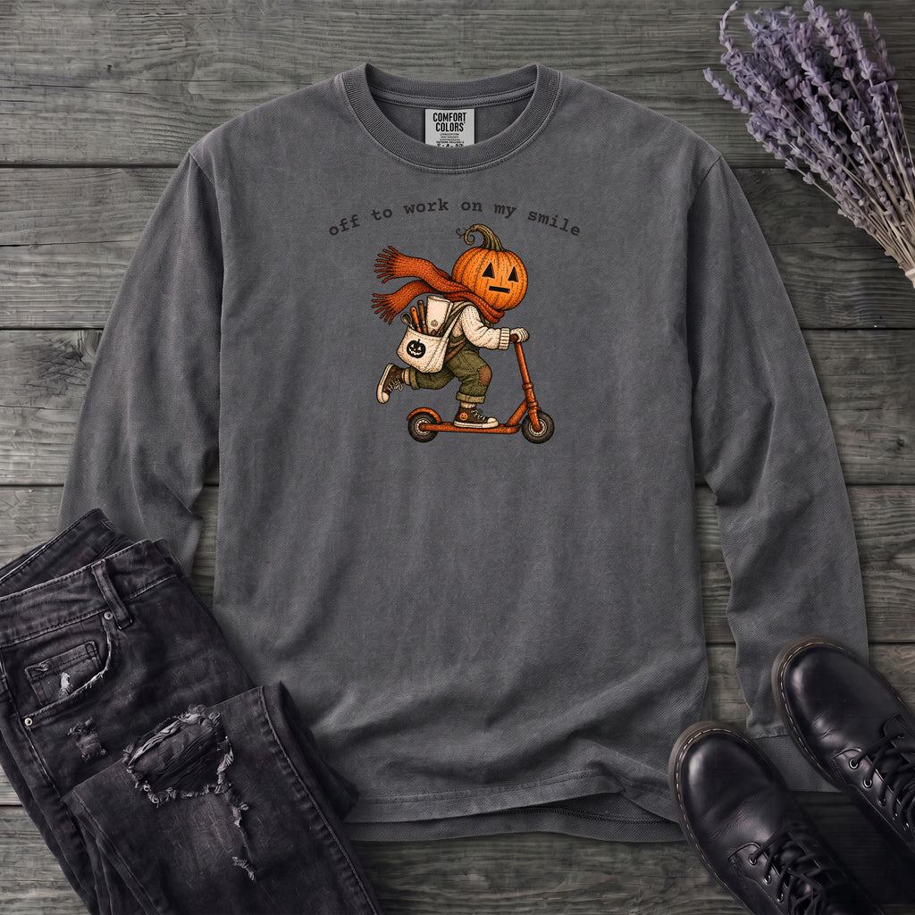 Off To Work On My Smile Long Sleeve T-Shirt