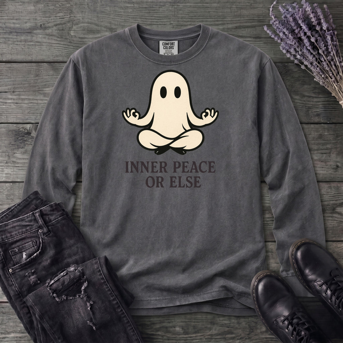 Inner Peace Or Else Long Sleeve T-Shirt