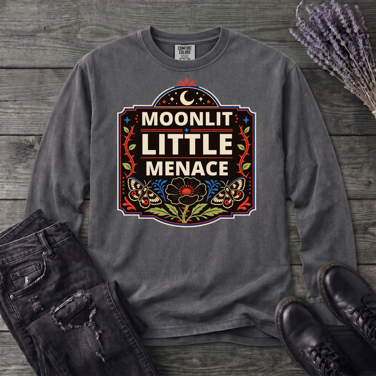 Moonlit Little Menace Long Sleeve T-Shirt