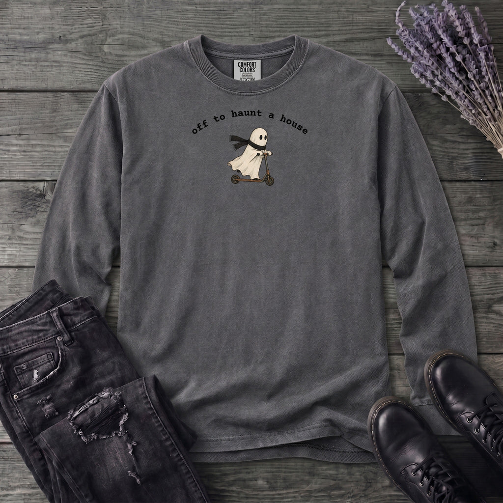Off To Haunt A House Long Sleeve T-Shirt