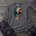 Psychedelic Striped Skull Long Sleeve T-Shirt