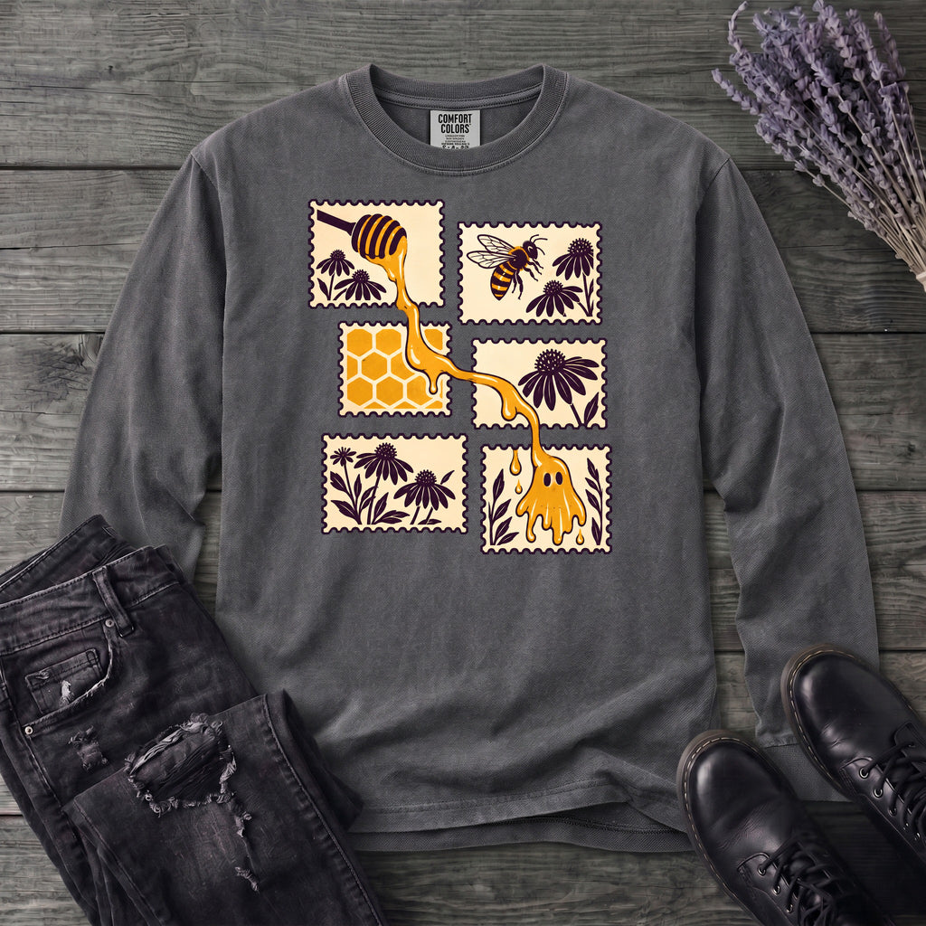 Honey Ghost Stamps Long Sleeve T-Shirt
