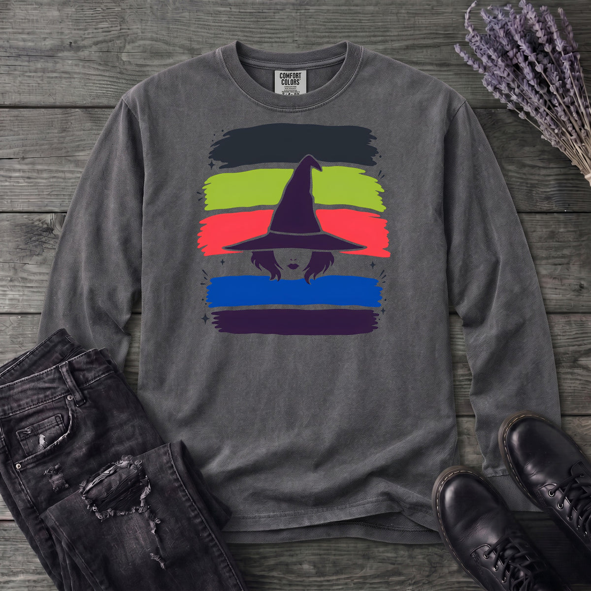 Witch Stripes Long Sleeve T-Shirt
