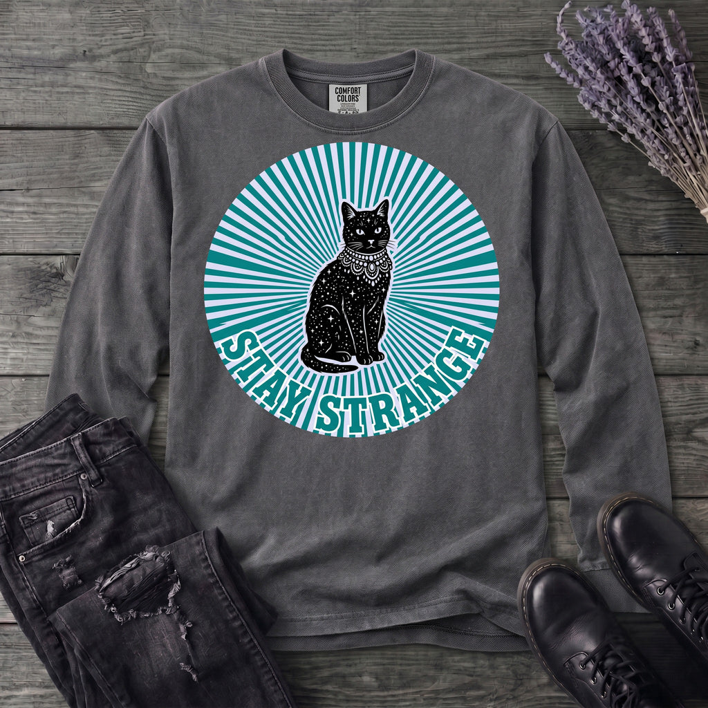 stay strange celestial cat Long Sleeve T-Shirt