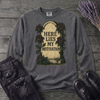 Here Lies My Motivation Long Sleeve T-Shirt