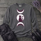 Triple Moon Goddess Cat Long Sleeve T-Shirt