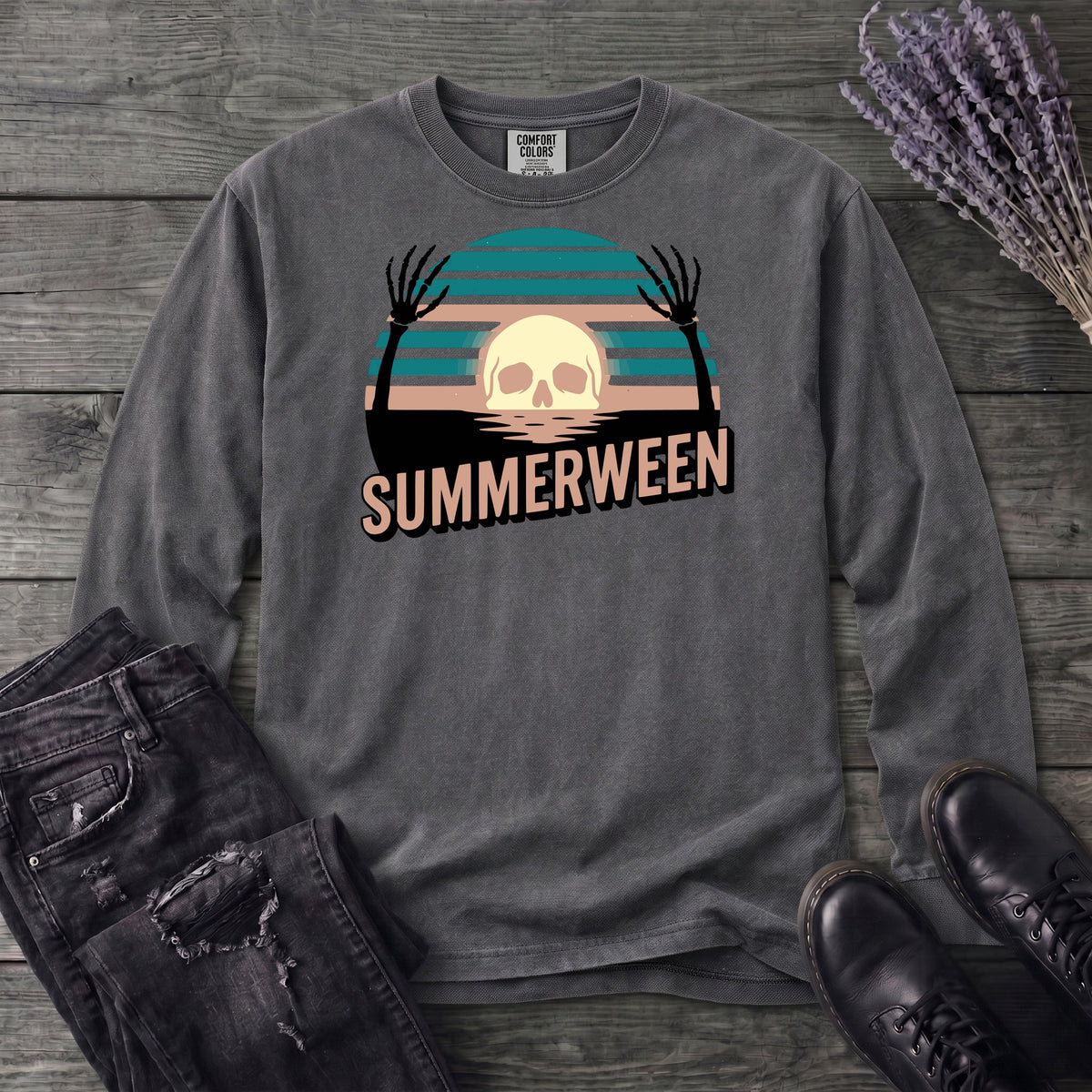 Summerween Skull Long Sleeve T-Shirt