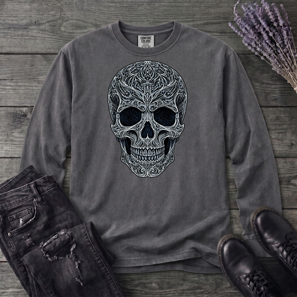 Filigree Skull Long Sleeve T-Shirt