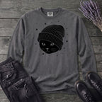 black_cat_beanie Long Sleeve T-Shirt
