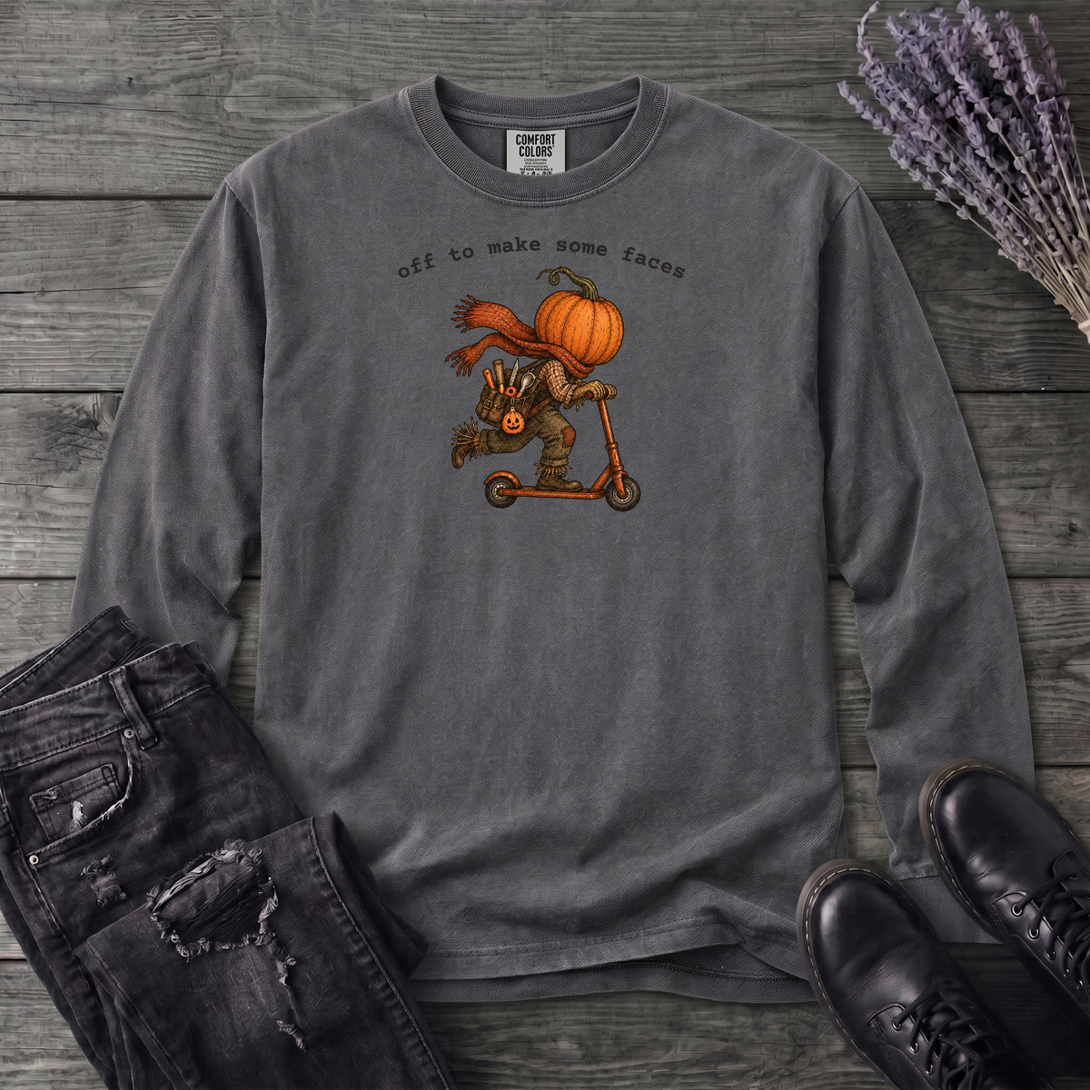 Off To Make Some Faces Long Sleeve T-Shirt