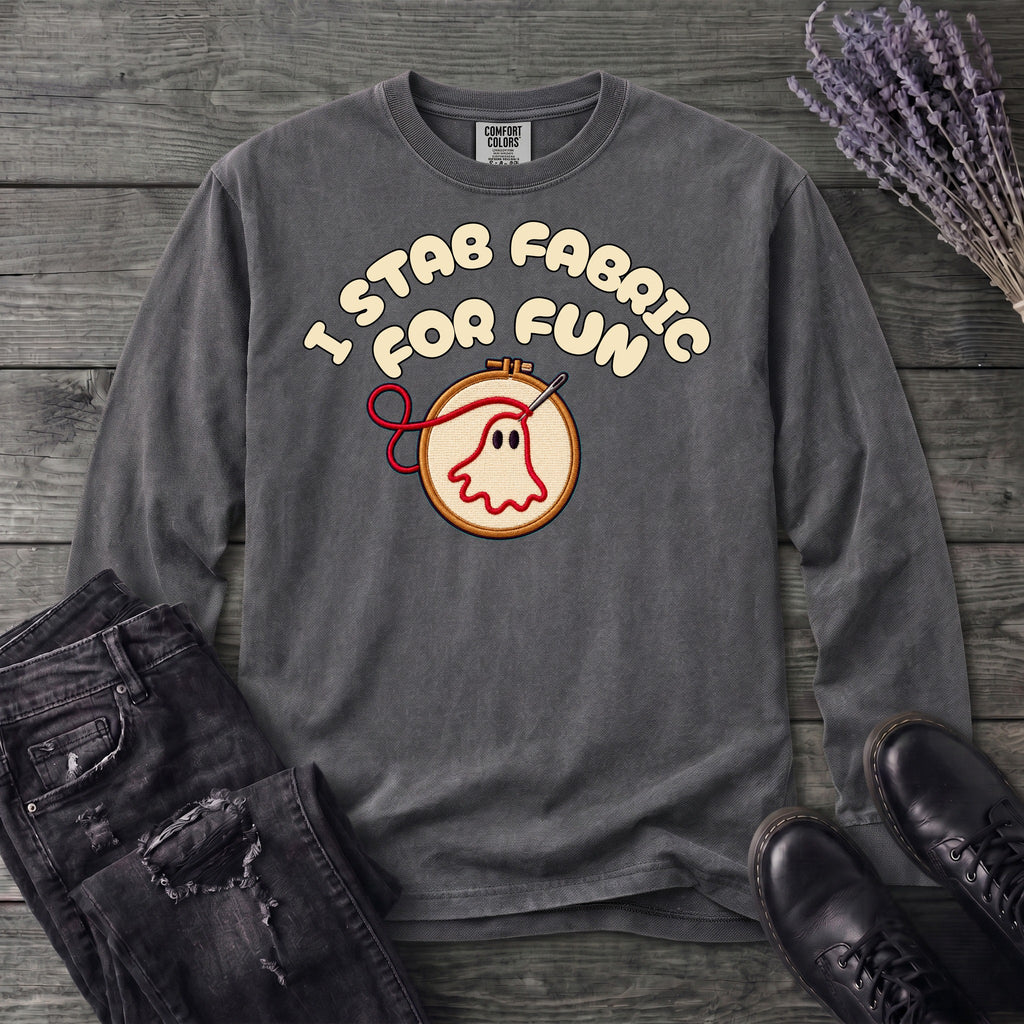 Stab Fabric Long Sleeve T-Shirt