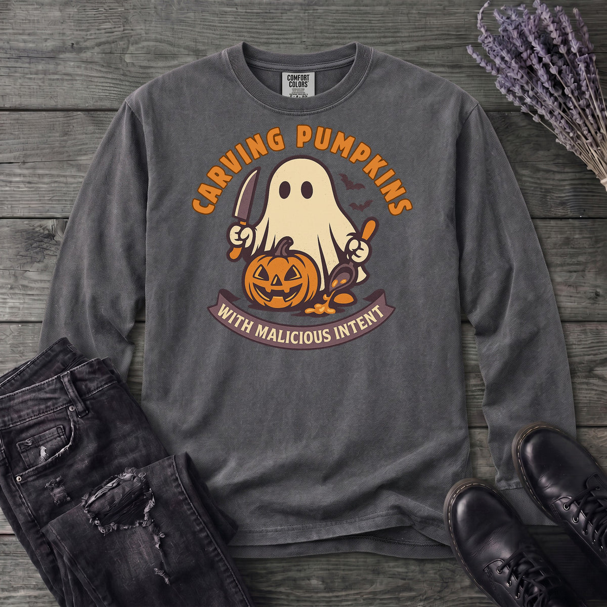Carving Pumpkins Evolved Long Sleeve T-Shirt