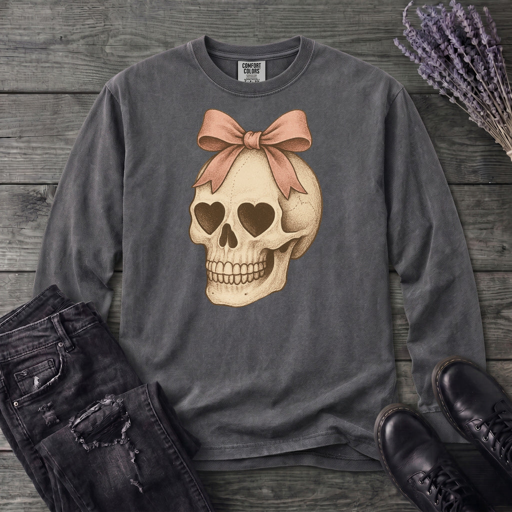 Coquette Skull Long Sleeve T-Shirt