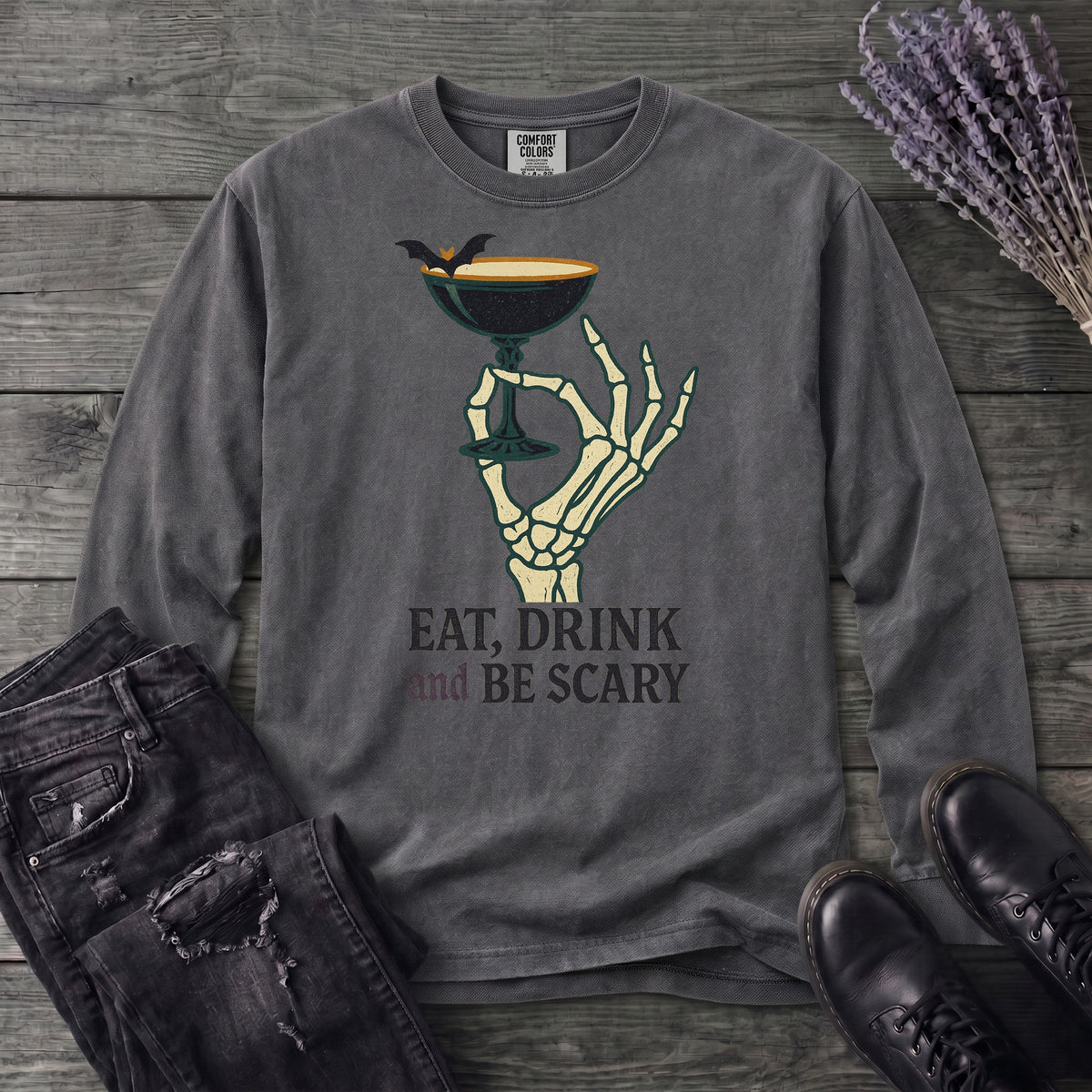 Eat Drink And Be Scary Long Sleeve T-Shirt