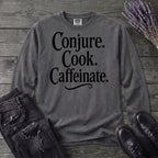 Conjure Cook Caffeinate Long Sleeve T-Shirt