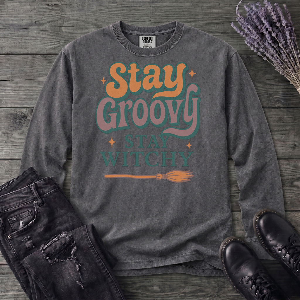 Stay Groovy Stay Witchy Long Sleeve T-Shirt