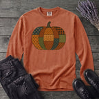 Patchwork Pumpkin Long Sleeve T-Shirt