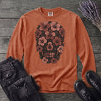 Hibiscus Skull Long Sleeve T-Shirt