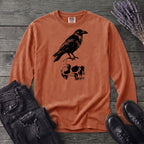 Classic Crow and Skull Long Sleeve T-Shirt