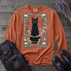 Cat Skull Card Long Sleeve T-Shirt