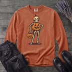 Skeleton Jack O Lantern Costume Long Sleeve T-Shirt