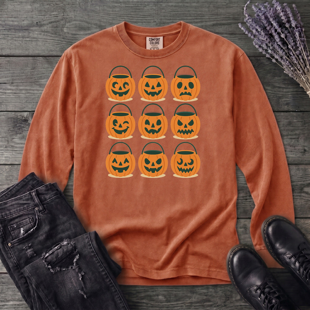 Bucket Grid Long Sleeve T-Shirt