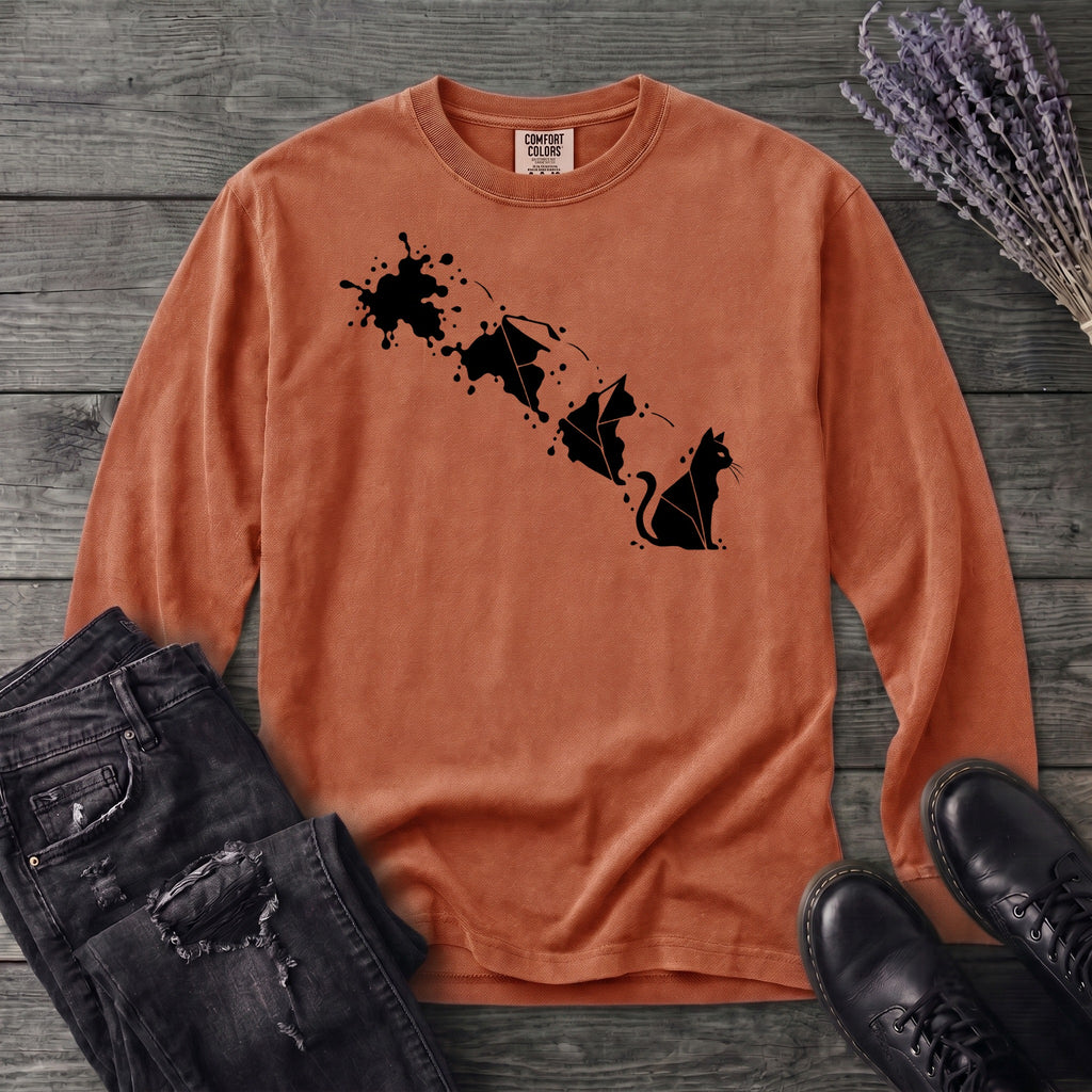 Inkblot Cat Long Sleeve T-Shirt