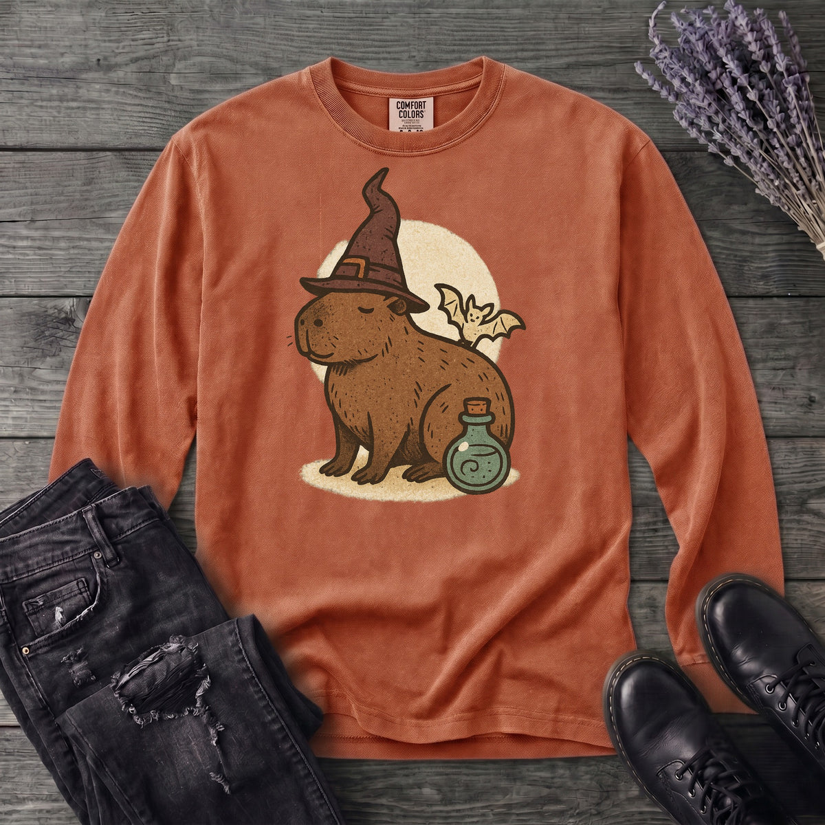 capybarra witch Long Sleeve T-Shirt