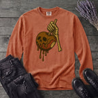 Caramel Apple Skull Long Sleeve T-Shirt
