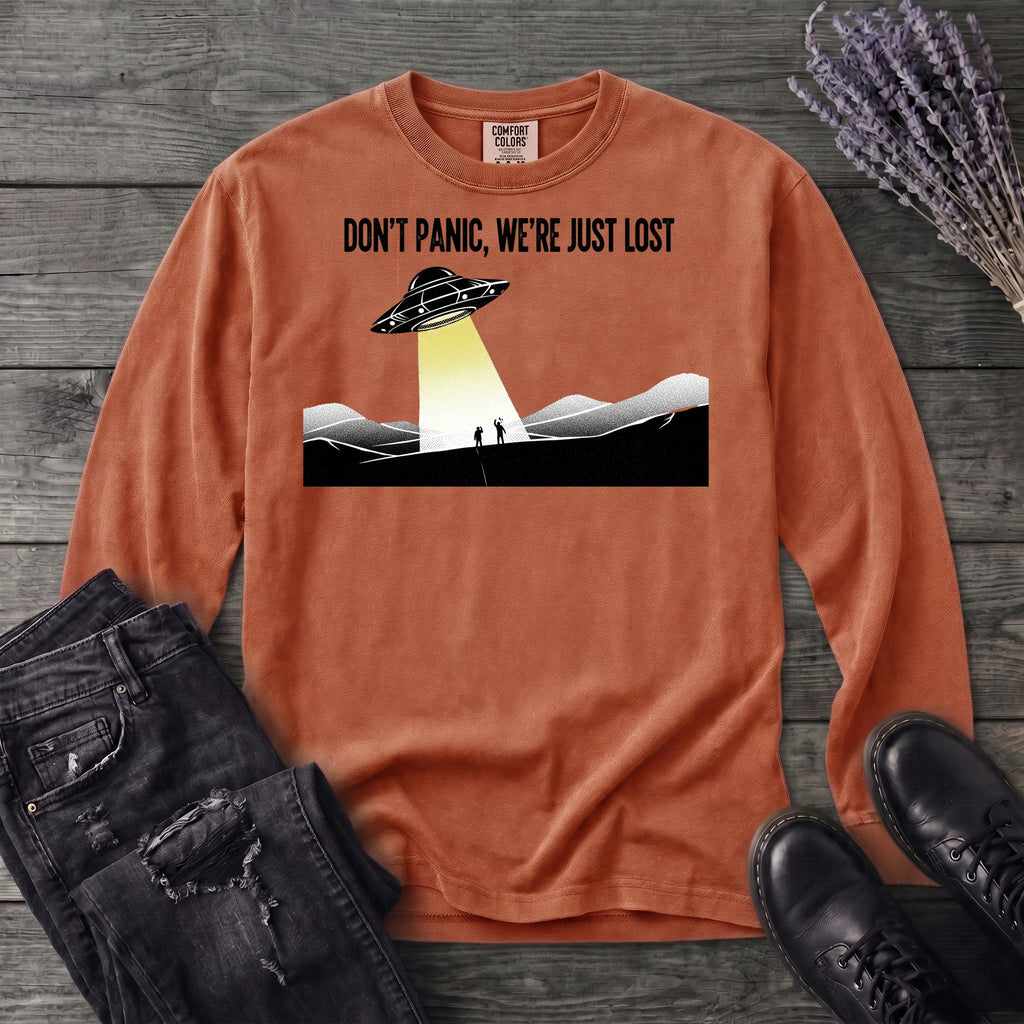 Dont Panic Were Lost Long Sleeve T-Shirt