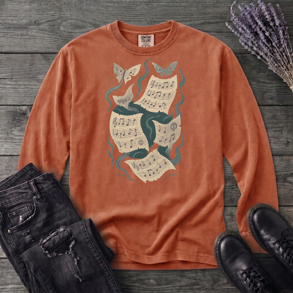 Spectral Sheet Music Long Sleeve T-Shirt