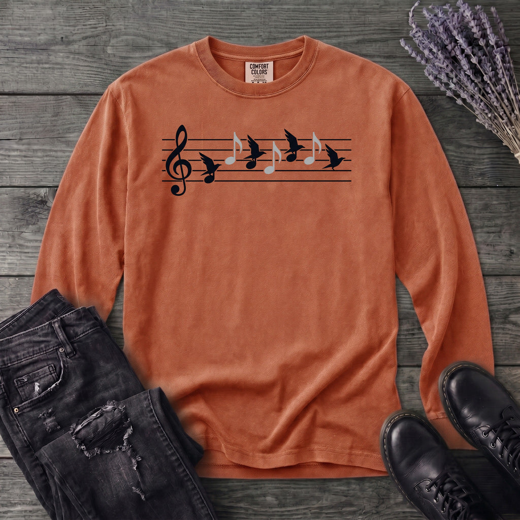 Music In Flight Long Sleeve T-Shirt