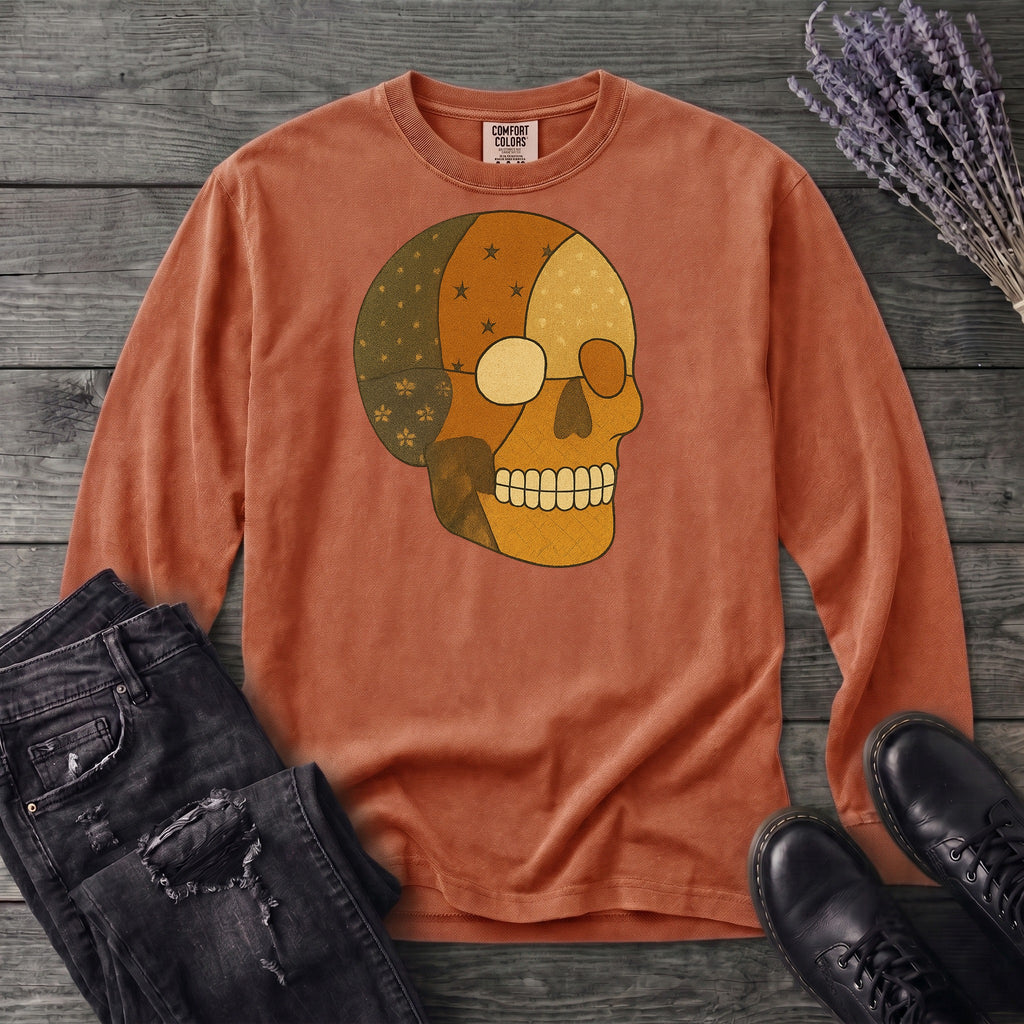 Patchwork Skull Long Sleeve T-Shirt