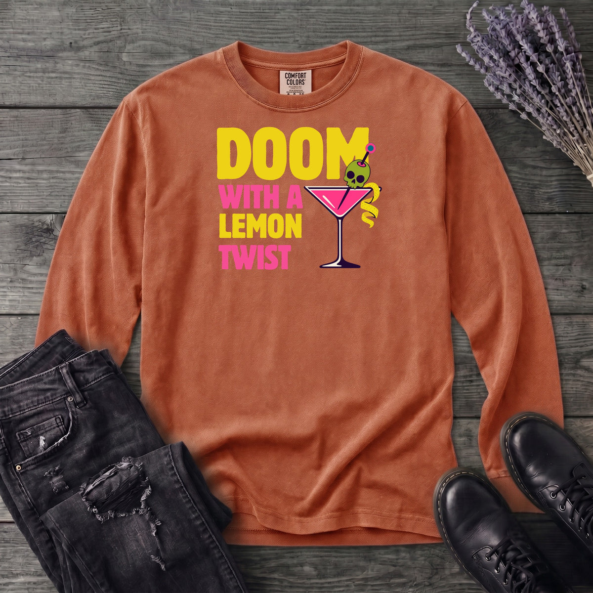 Doom With A Lemon Twist Long Sleeve T-Shirt