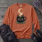 Celestial Cat Coffee Long Sleeve T-Shirt