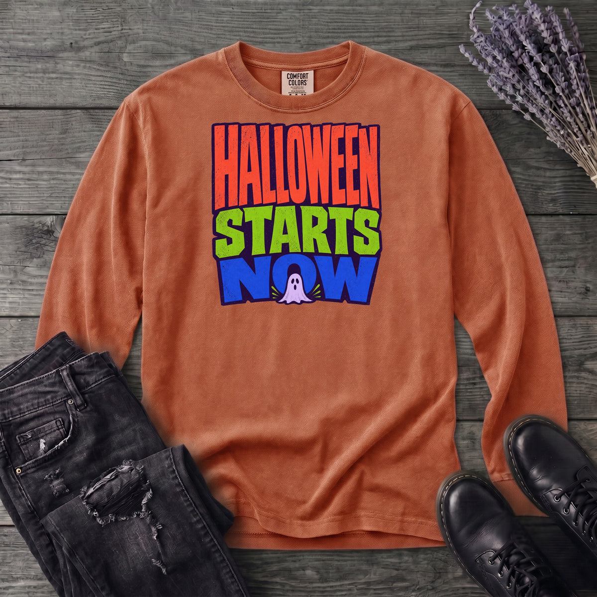 Halloween Starts Now Long Sleeve T-Shirt