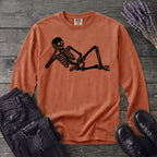 Lounging Skeleton Long Sleeve T-Shirt
