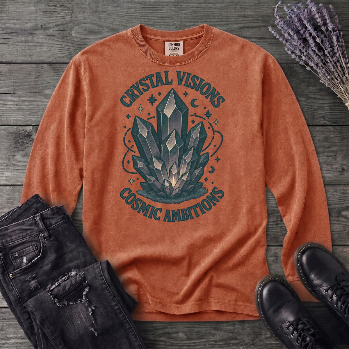 Crystal Visions Cosmic Ambitions Long Sleeve T-Shirt