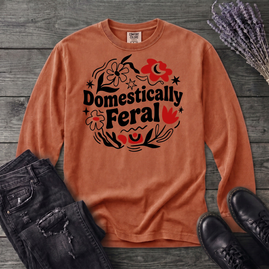domestically feral Long Sleeve T-Shirt