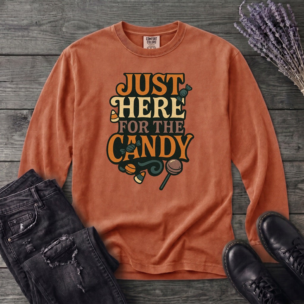 Just Here For The Candy Long Sleeve T-Shirt