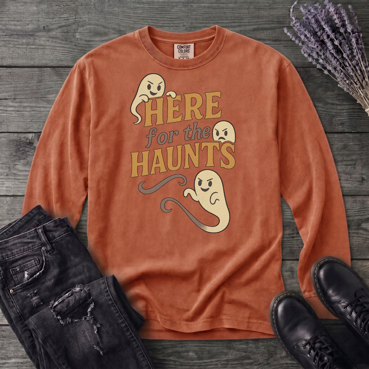 Here For The Haunt Long Sleeve T-Shirt