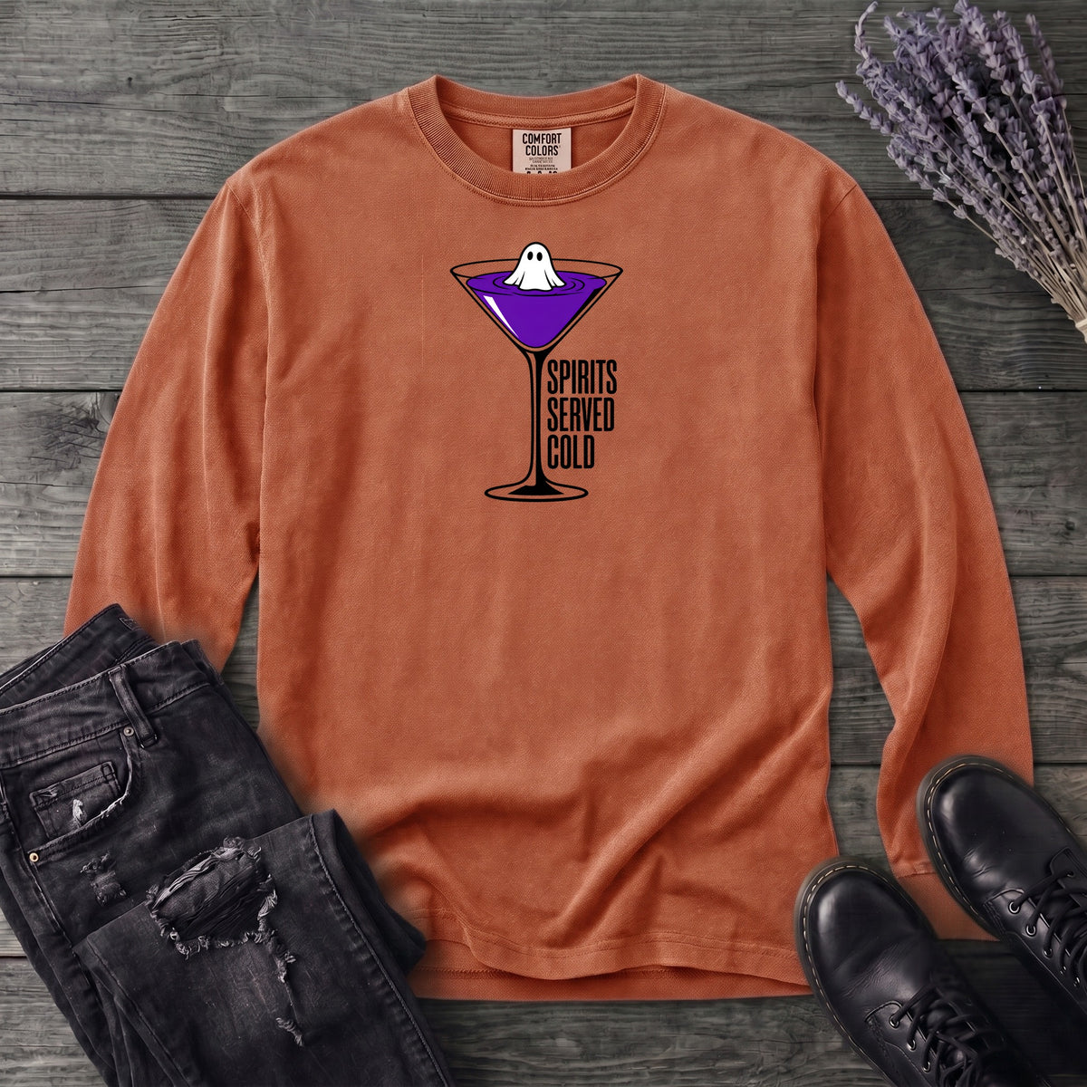 Spirits Served Cold Long Sleeve T-Shirt