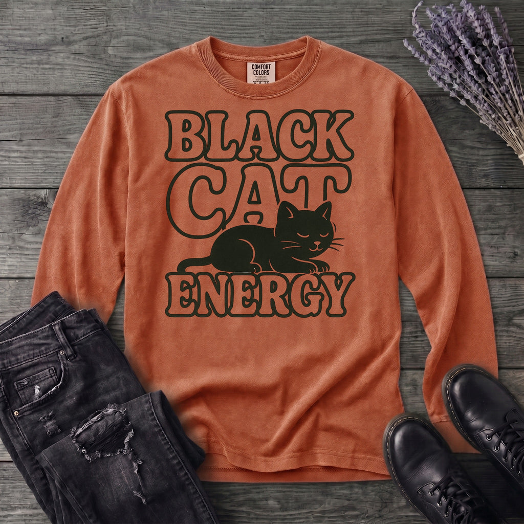 Black Cat Energy Long Sleeve T-Shirt