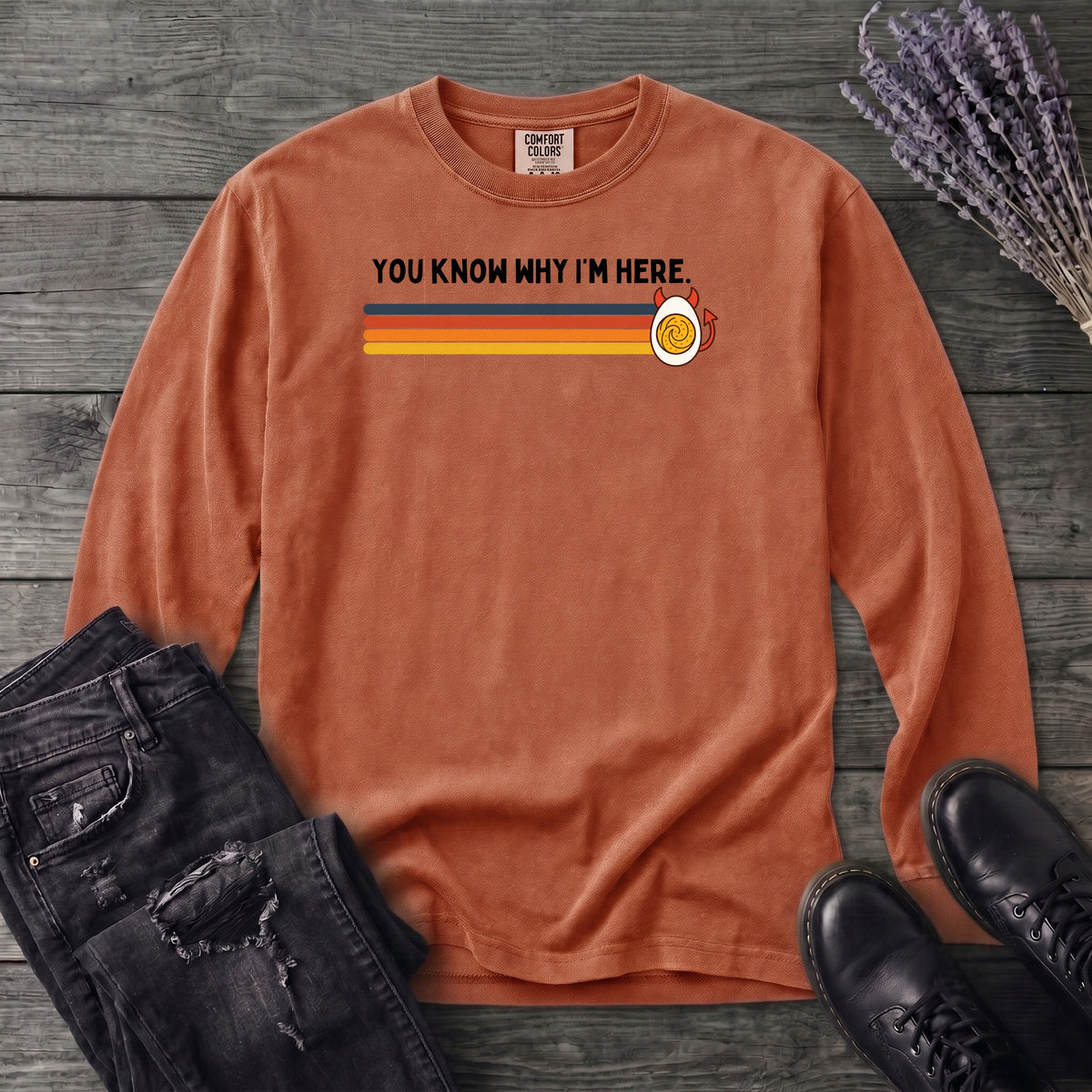 Retro Deviled Egg Long Sleeve T-Shirt