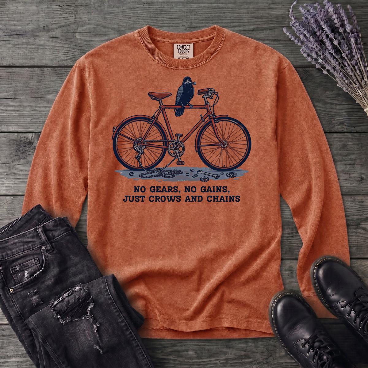 No Gears No Gains Long Sleeve T-Shirt